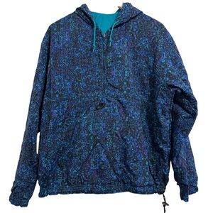 Vintage Nike Reversible 1/4 Zip Pullover Windbreaker Medium